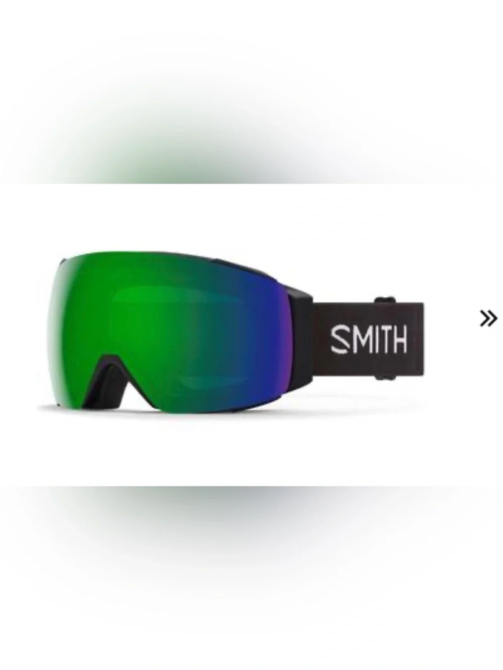 SMITH Black Frame Goggles with Green-Purple Mirrored Lens
